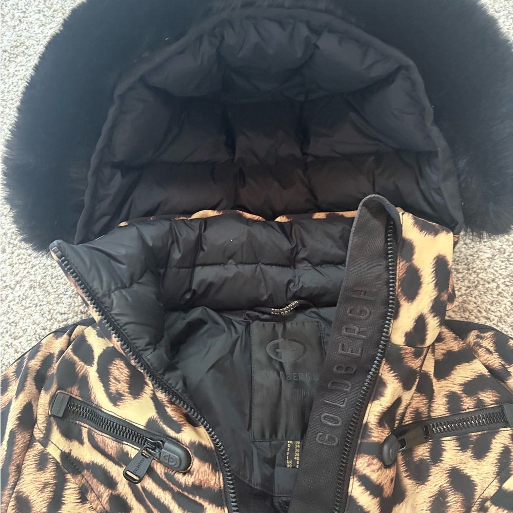 Goldbergh Leopard Print One Piece in Brown & Black Leopard - Picture 5 of 9